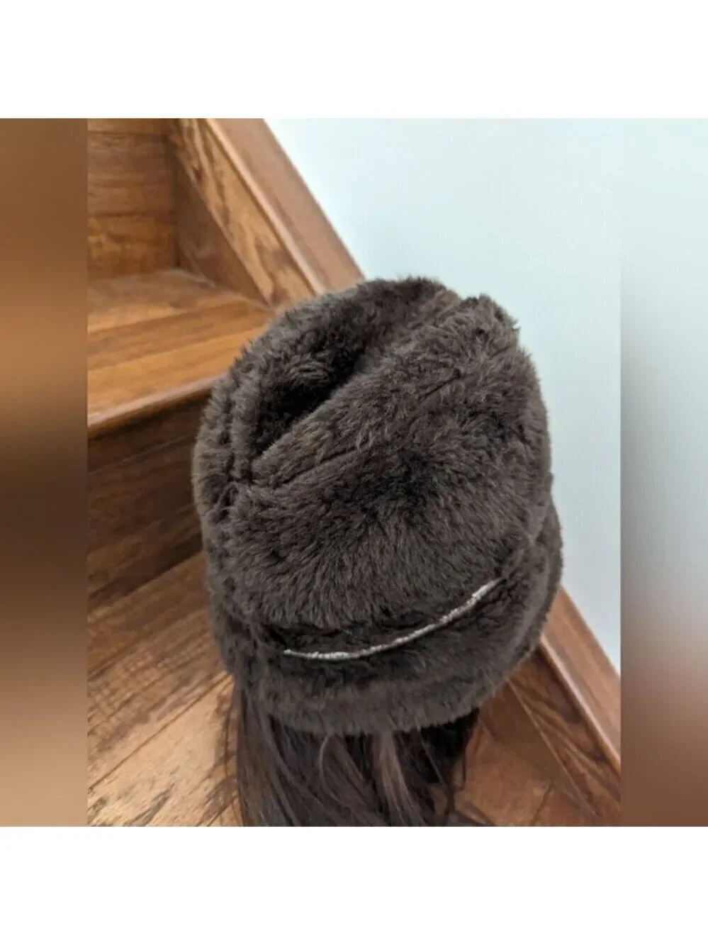 Vintage 1960s Men's Brown Faux Fur Russian Style Diplomat Hat